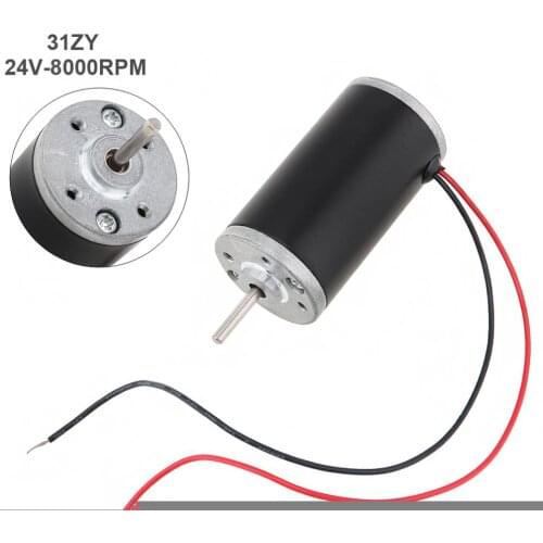 Mini High Power Adjustable Permanent Magnet Motor 24V 8000RPM with Forward Reverse Function and Wiring for Smart Appliances