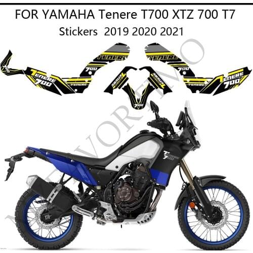 FOR YAMAHA Tenere T700 XTZ 700 T7 2019 2020 2021 Motorcycle Fuel Tank Stickers Pad Decal Set Kit Protector Trunk Luggage