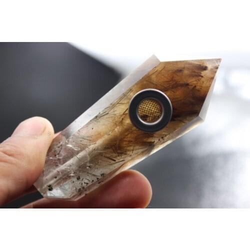 Natural quartz crystal smoking pipe smoking cigarett Huang Fajing wand treatment B1