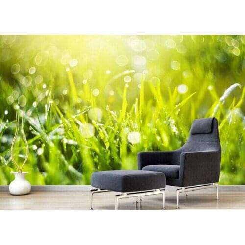 The latest 3D murals, papel de parede, green grass landscape wall paper, living room TV wall bedroom wall of wall paper