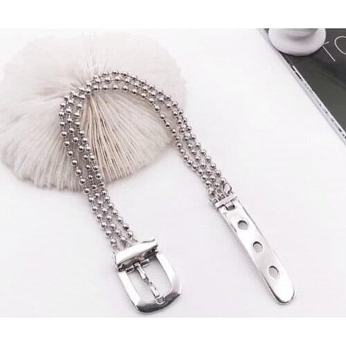 New female belt bracelet, Korean version versatile fashion bead female bracelet 925 silver woman bracelet