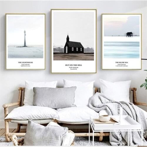 Seaside Beach Scenery Home Hanging Painting Decorative Painting Ofiice Building Hotel restaurant wall painting poster