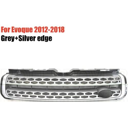 ROLLSROVER Grey Silver Front Bumper Grille Grill For Range Rover Evoque 2012-2018 Car Styling