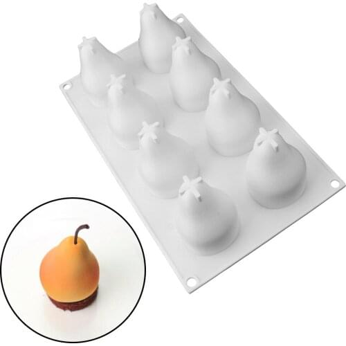 Pear Shape 3D Silicone Cake Mold For Mousse Truffle Brownies Dessert Pastry Tools Kitchen Accessories DIY Baking Tray