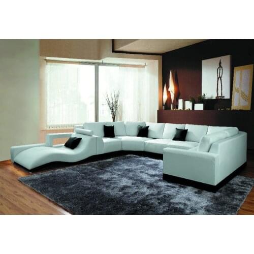 TB1005 Modern Living room furniture corner sofa set leather corner sofa