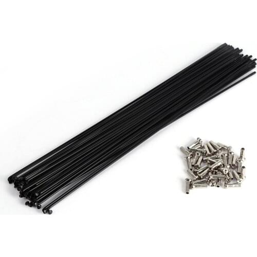 36Pcs 14G Spokes 2mm Diameter Steel Bicycle Spokes With Nipple Clycling Mountain Bike Wheel Spokes 259mm 261mm Bicycle Accessory