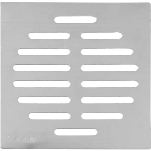 Home Bathroom Supplies Silver Tone Square Stainless Steel Floor Drain Cover