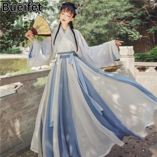 Traditional Ancient Hanfu Dance Costume Female Folk Princess Hanfu Dress Oriental Han Dyansty Cosplay Dress Fairy Dancewear