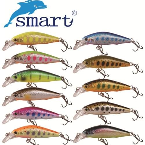SMART Sinking Minnow Bait 42mm 3.66g VMC Hooks Fishing Lure Fake Fish Isca Artificial Para Pesca Leurre Peche Fishing Wobblers