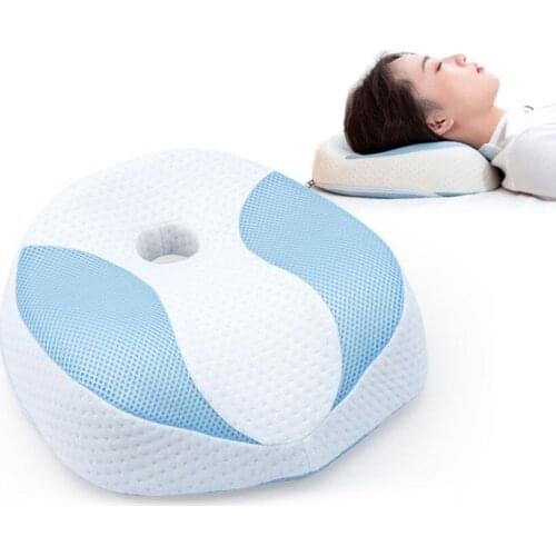 Pillow Breathable Elastic Memory Cotton Pillow with Zipper Pillowcase for Relieving Neck Back Pain