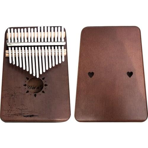 17 Keys Kalimba Thumb Piano High Quality Wood Mahogany Body Musical Instruments With Learning Book Tuning Hammer Kalimba Piano