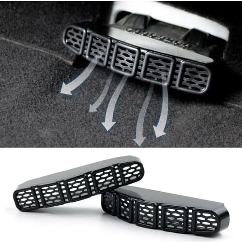 2PCS For Jeep Compass 2nd Gen 2017 2018 Under Seat Floor Rear A/C Heater Air Conditioner Duct Vent Cover Grill Outlet Interior