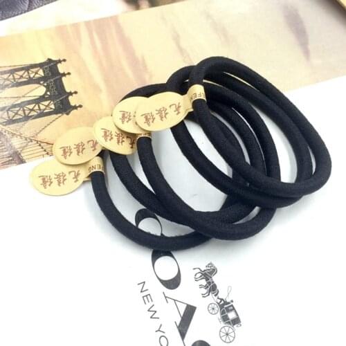 20 pieces of high elastic hair rope black thick hair circle womens headdress childrens hair rope hair circle