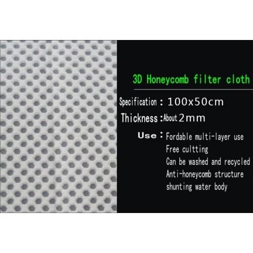 3D Aquarium Honeycomb Filter Cotton Cloth Honeycomb Foam Sponge Cotton Pad Filter Media Aquarium Fish Tank Filter Material