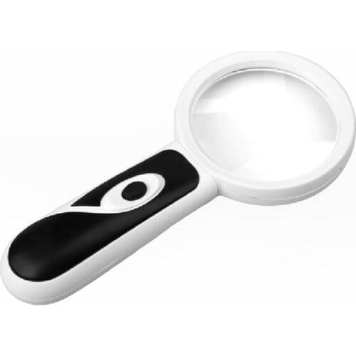 Bijia Pull-out LED Light Handheld Magnifying Glass 3 Times 20 Times Double Rate Eeading Jewelry Appraisal Magnifying Glass