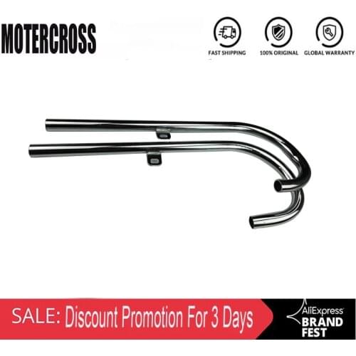 1Pair CJK750 Motorcycle Exhaust Pipe Muffler Chrome or Black 24HP 32HP CJK750 Engine Ural Moto Case For Ural R12 R71 M72 M1