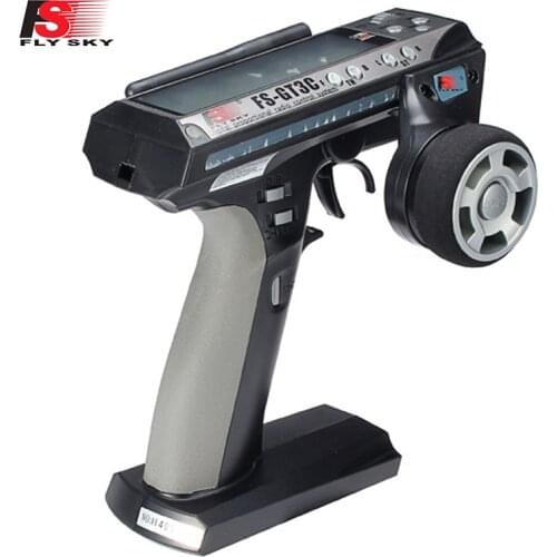 FlySky GT3C 2.4Ghz 3CH AFHDS LCD Screen PPM Output Transmitter w/ FS-GR3E 3CH Receiver RC Transmitter for RC Boat Car Drone Accs