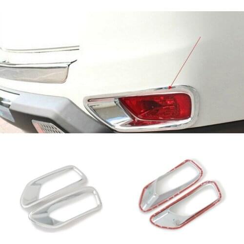 JanDeNing 2PCS/Set ABS Chrome Rear Fog Lights Lamp Cover Frame Trim Emblems For Jeep Compass 2011-2014