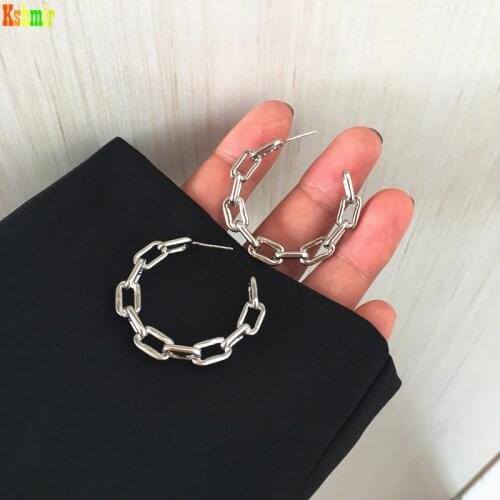 Kshmir 2020 New earrings have geometric hollow-out earrings Metallic gold fashion earrings for women