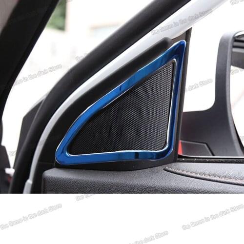 Lsrtw2017 Stainless Steel Car A post triangle Sound Frame trims for Changan Eado Xt 2018 2019 2020 2021 PLUS speaker decoration