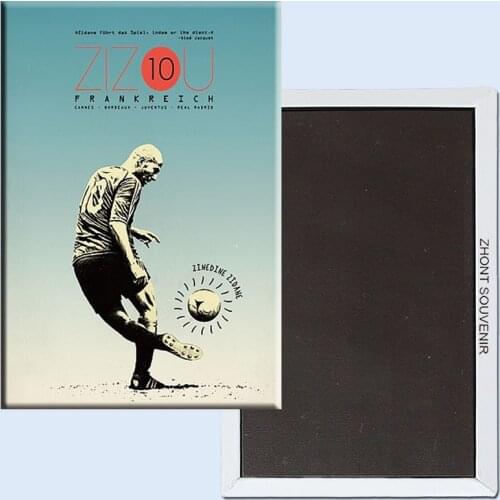 Magnetic refrigerator magnet，Football star Zinedine，Johan Neeskens，Pele，Kleine Kaise，Francesco TottizVintage Retro Poster