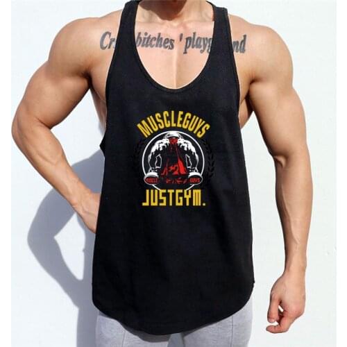 New Brand Mens Muscle Vest Bodybuilding Stringer Tank Top Summer Fitness Men Singlets Cut Off Gym Clothing Mesh Sleeveless Shirt