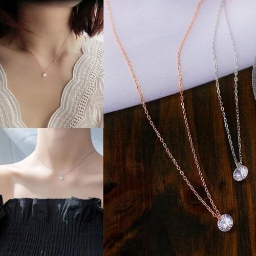 Collares Largos De Moda 2020 Fashion Jewelry Gold Invisibles Chain Crystal Necklace Long Colar Choker Necklace Women