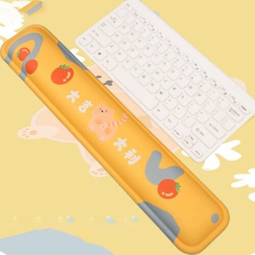 Cartoon Ergonomic Memory Foam Anti-slip Wrist Rest Pad Keyboard Mousepad for Office