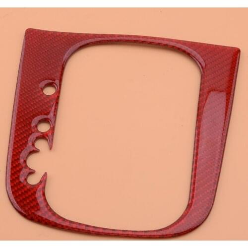 Real Carbon Fiber Gear Shift Panel Cover Fit For Volkswagen Golf 6 MK6 GTI 2008 2009 2010 2011 2012 Red LHD Only High Quality