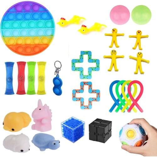 2021 New For Kids Adults Fidget Toys Pack Sensory Toy Set Antistress Relief Autism Anxiety Anti Stress Bubble Toys