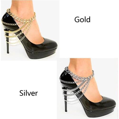 1 Piece New Fashion Multi-layer Chain High Heel Shoe Simple Foot Ankle Beach Foot Jewelry Hot For Women Girls Anklet Gift
