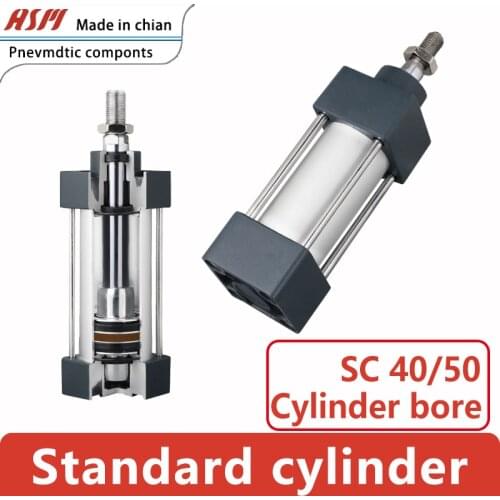 Pneumatic Cylinder SC32 SC40 SC50 SCJ40/50 Stroke 25-1000mm Double Acting Aluminium Standard Air