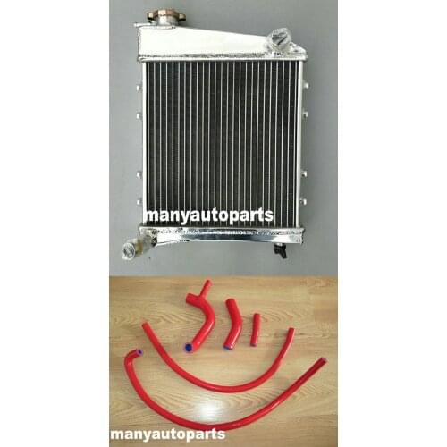 FIT FOR MINI COOPER S 1275 GT 1959-1989 ALUMINUM RADIATOR&SILICONE HOSE AUSTIN/ROVER RED