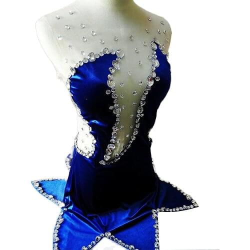 Shining Diamonds White Mesh Perspective Dress Women Prom Party Birthday Celebrate Costumes DJ Singer Performance Stage Wear