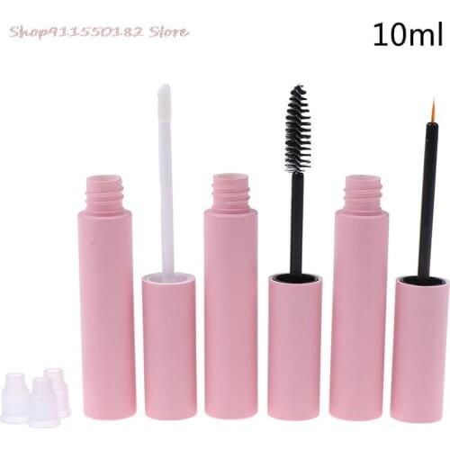 10ml Pink Lip Gloss tubes Empty Lip Balm Bottle Empty Eyeliner Mascara Cosmetic Container Packing Container 3 Styles