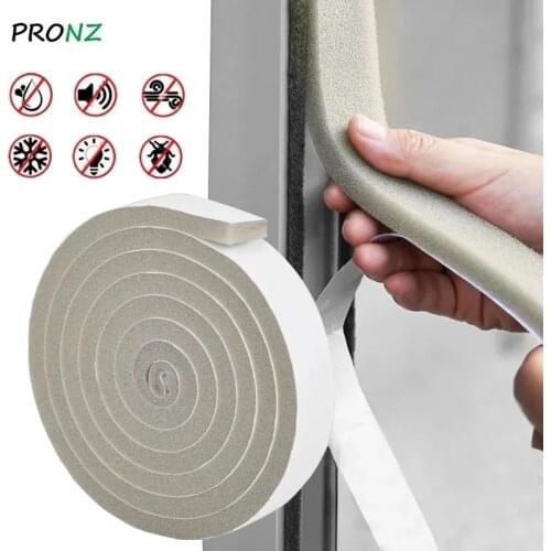 6M Self Adhesive Foam Gap Insulation Tape For Doors and Windows Weather Stripping Soundproof Windproof Dustproof Door Seal