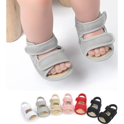 0-18 M Summer Unisex Toddler Sandals Baby Girl Shoes Solid Color Net Cloth Breathable Boys Baby Sandals Infant Girls Sandals