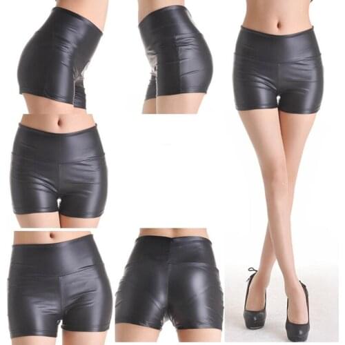 High Waist Shorts For Women Summer Booty Shorts Korean Style Sexy Black Shorts High Waist Sports Sweatpants Leather Shorts