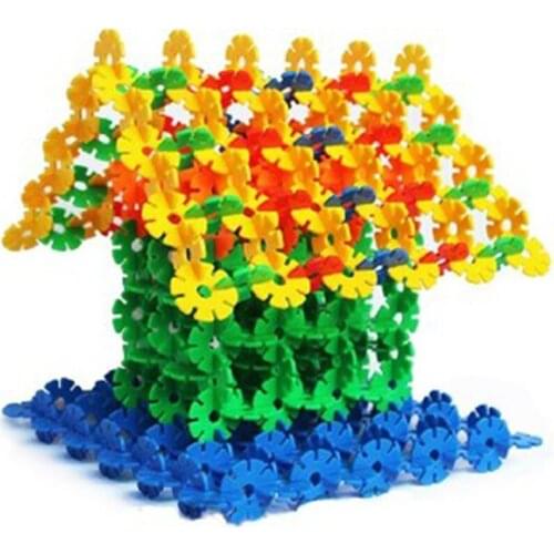 Snowflake building blocks thickened plastic splicing 1-7 years old childrens educational toys insert gifts