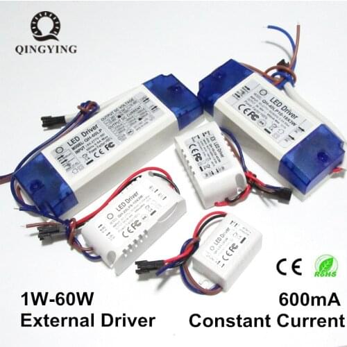 High PF Constant Current LED Driver 600mA 3W 10W 20W 30W 40W 50W 60W 1-2x3w 6-10x3w 10-18x3w 18-30x3W Lamp Lighting Transformers