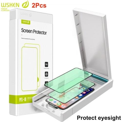 Wsken 0.3mm Protective Tempered Glass for iPhone 12 Pro Max Screen Protector mini Full Coverage 11 Xs X Xr Anti Green Ray Film