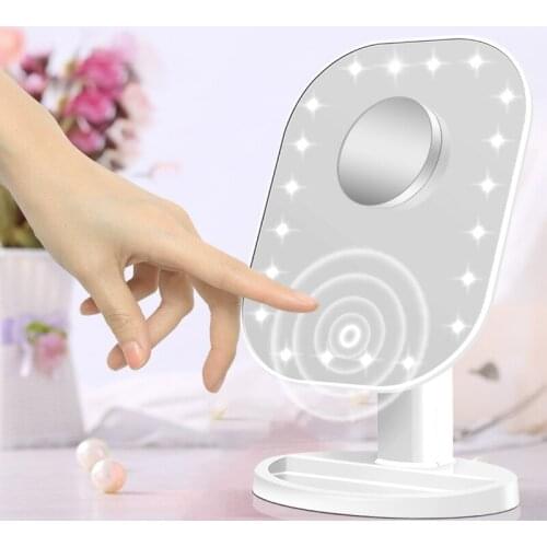 10X Magnifying Glass Illuminated Mirror Makeup Mirror Bulb String Brightness Adjustable Hollywood Style Cosmeticr Table Mirror
