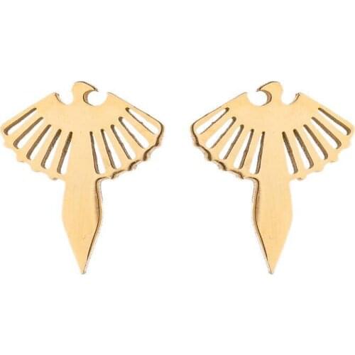 WANGAIYAO girl personality stainless steel phoenix bird earrings fashion animal earrings