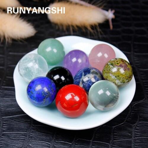1PC 2cm Natural Quartz Crystal Ball Colorful Mineral Specimens Healing Gems ome decoration study room decoration DIY gift