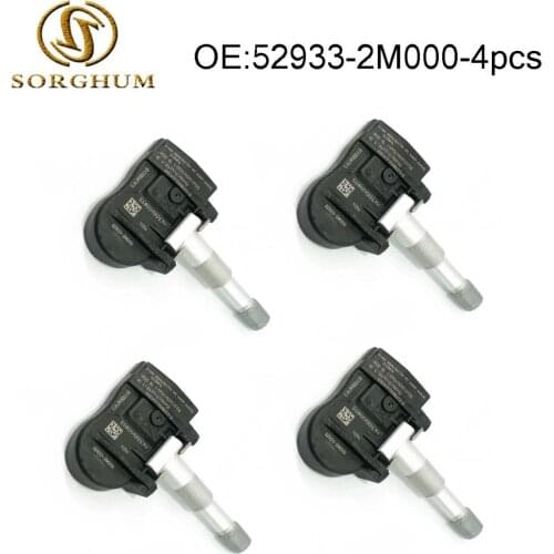 4 pcs 52933-2M000 Original Equipment Programmed Tire Pressure Monitoring Sensor (TPMS) 315MHz Fits for Hyundai Kia