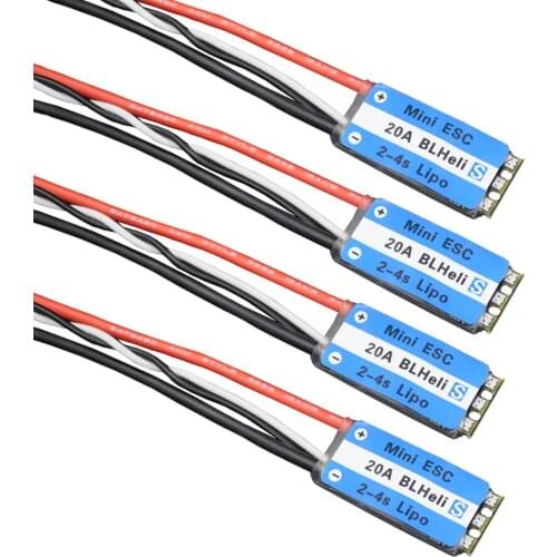 4PCS JMT Mini 20A ESC BLHeli_S OPTO 2-4S Lipo BLHeli-S ESC For RC FPV Race QAV Quadcopter Frame Drone QAV-X Wizard X220