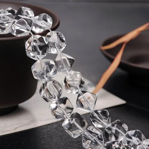 8mm-16mm Natural Irregular White Rock Quartz Beads 15'' DIY Clear Crystal Loose Beads For Jewelry Making Beads Bracelet Necklace