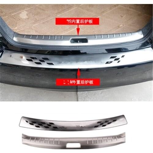 Car-styling Stainless Steel Rear Bumper Protector Sill Trunk Guard Cover Trim for Honda Accord 8 / 8.5 generation 2008-2013