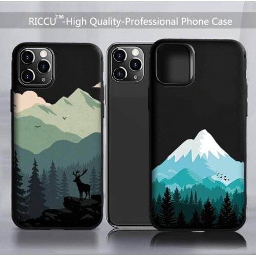 Black White Mountain Phone Case For iphone 11 12 Pro 11 Pro Max X XR XS MAX 7 8 plus 6s plus 5s 2020 se Cover