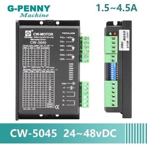 CNC Nema23 Nema34 stepper motor Driver CWD5045 2phase 1.5A- 4.5A 24-50vDC Stepping motor driver 256 Micro step high quality